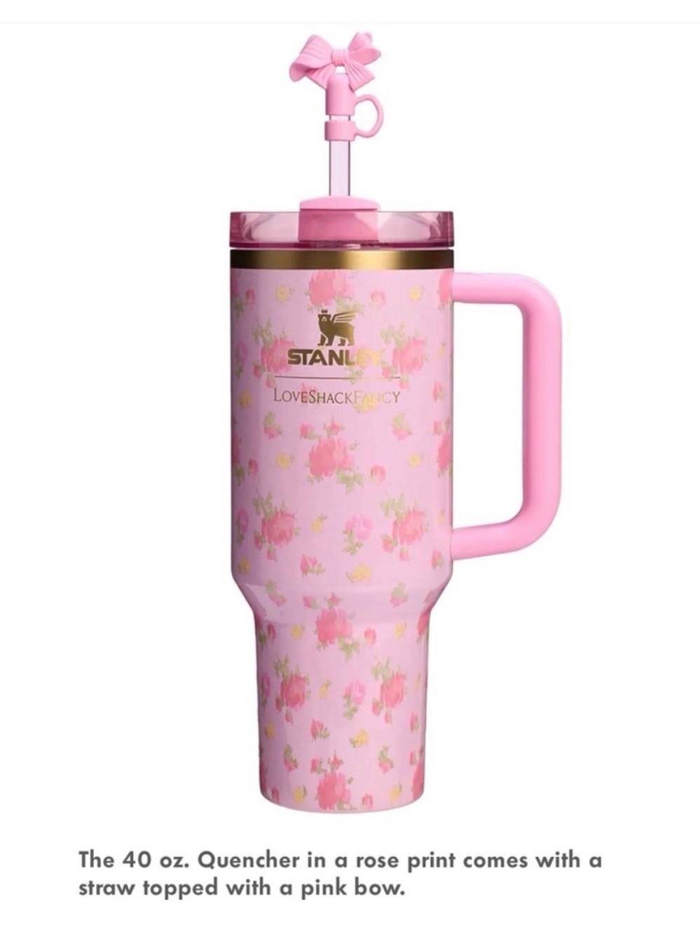 🎀Stanley x LoveShackFancy Ibiza Sunset Travel Tumbler 40 oz Floral SOLD OUT NRFB